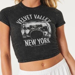 Hollister Charcoal Graphic Tee